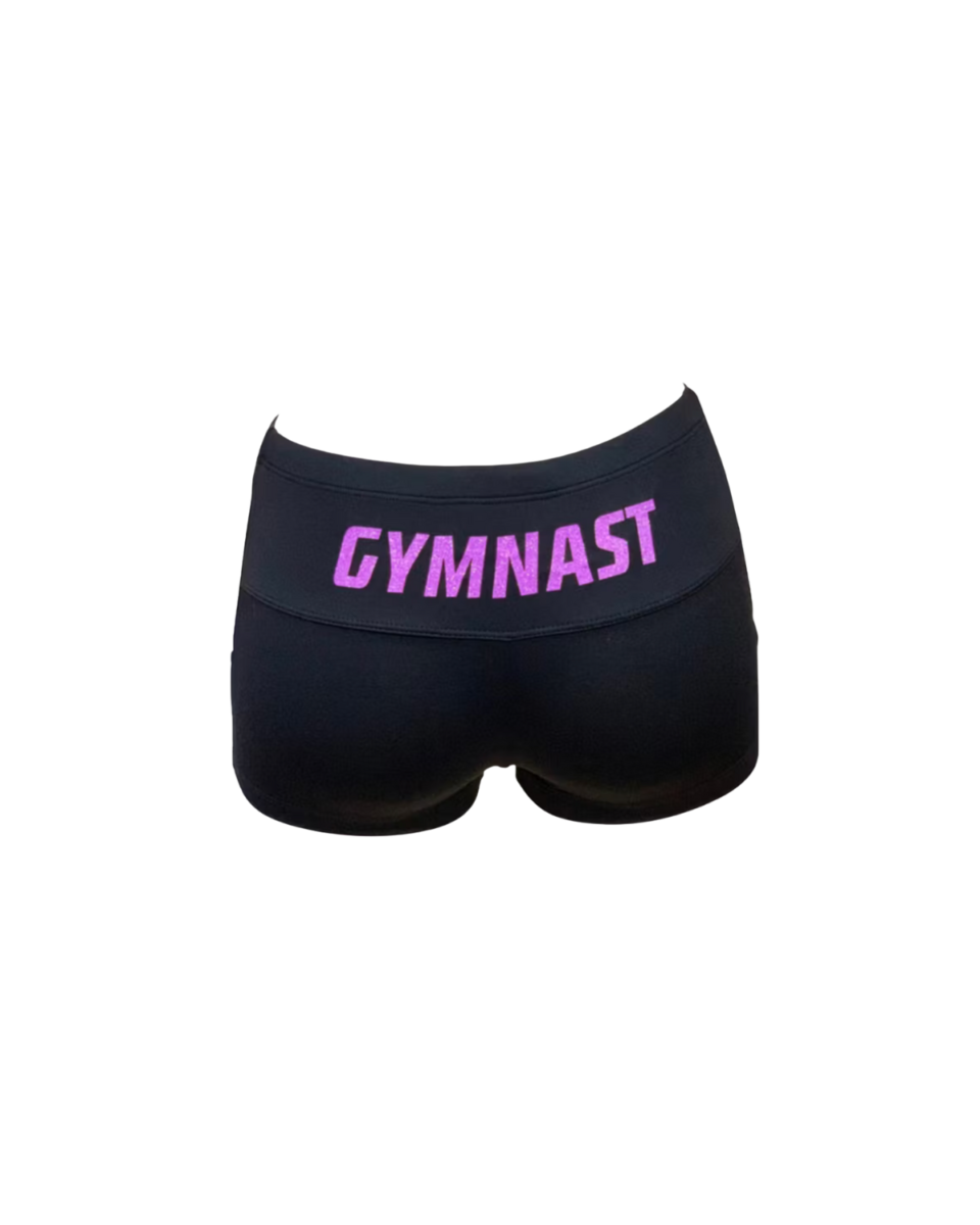 gymnast lilla Turnshorts glitter lilla